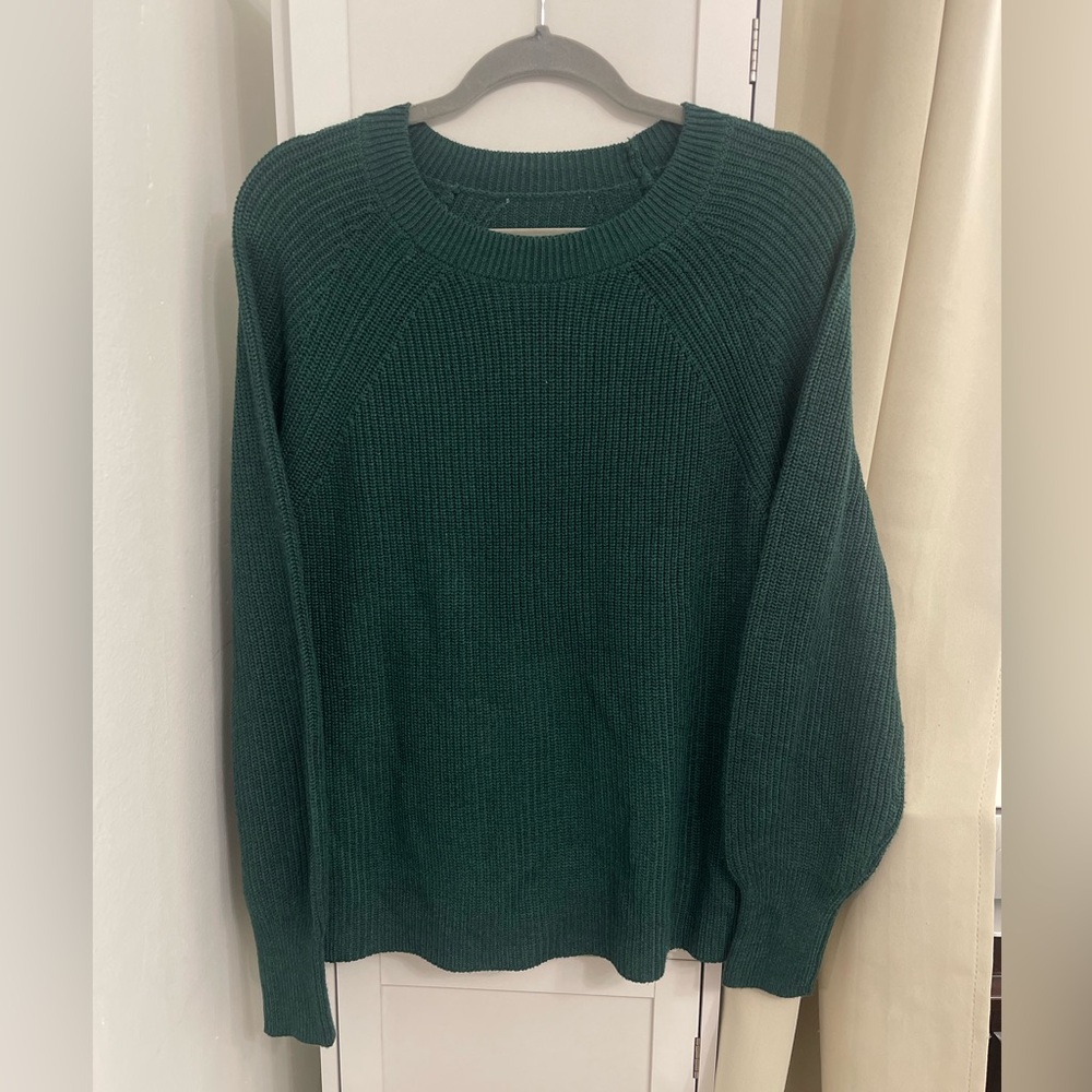 Green Ribbed Knit Sweater - Tagless, Size XL